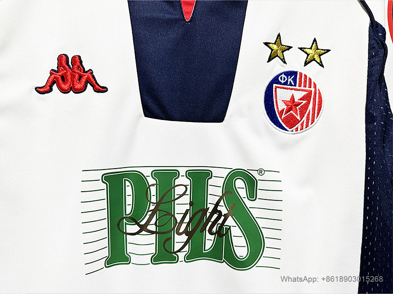 Red Star 99/01 Red Star Belgrade away long sleeve retro size S-2XL 6