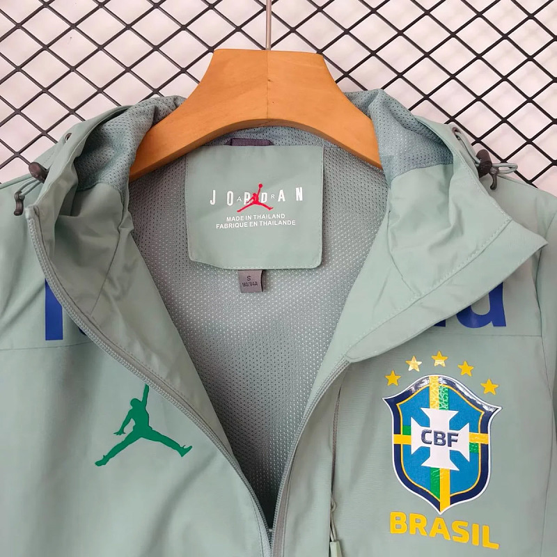 Brasile Brazil Light Green Windbreaker Jacket 4