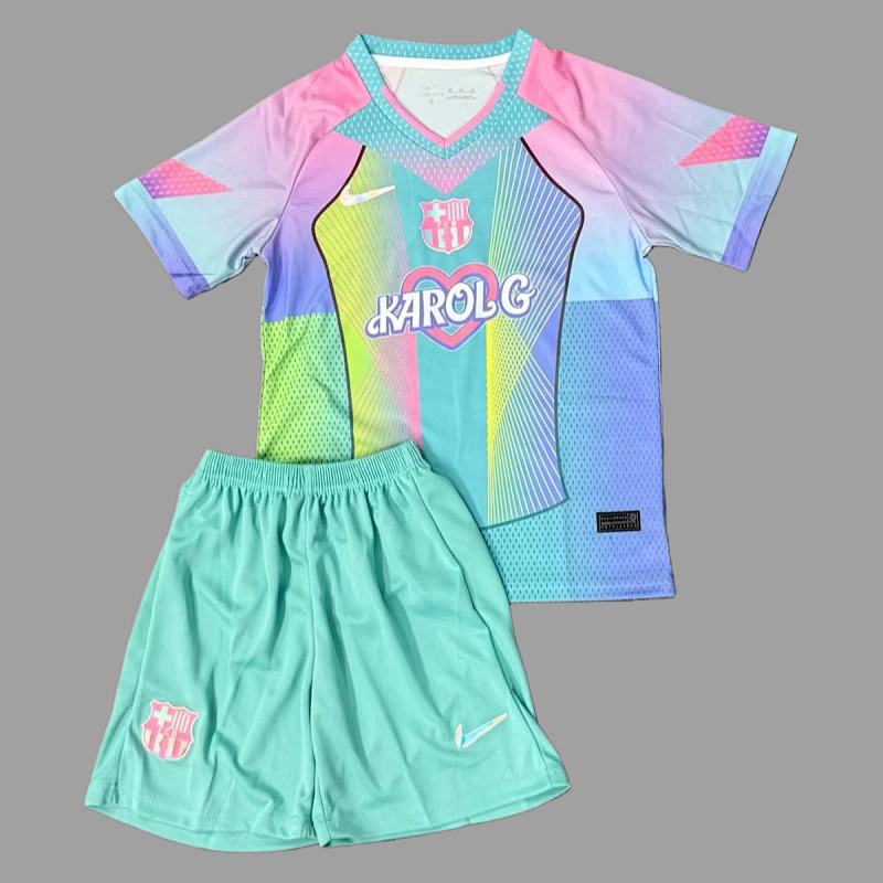 Barcelona 25/26 Barcelona Karol G Light Blue Kids Size 16-28