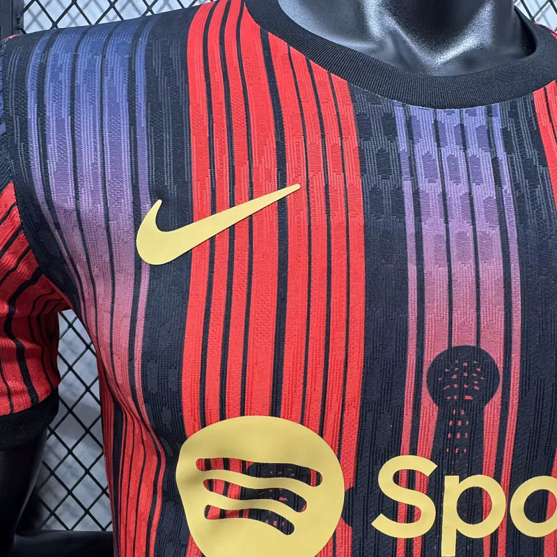 Barcelona 25/26 Barcelona Special Player Black Red Blue Gradient Stripes 4