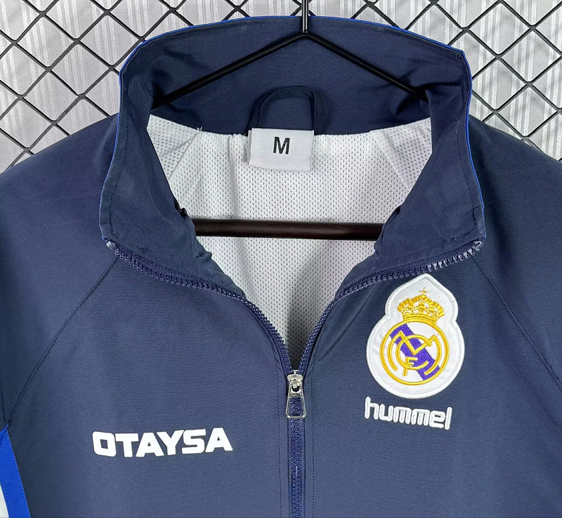 Real Madrid 91/92 Real Madrid Blue Windbreaker 3
