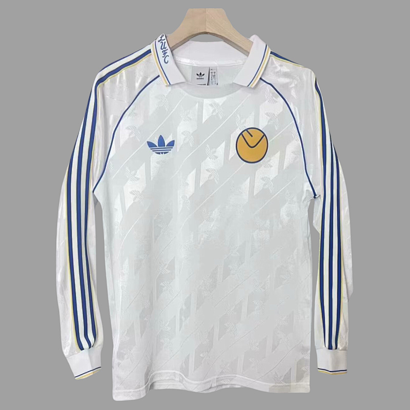 Leeds United 24/25 Leeds United White Long Sleeve Retro