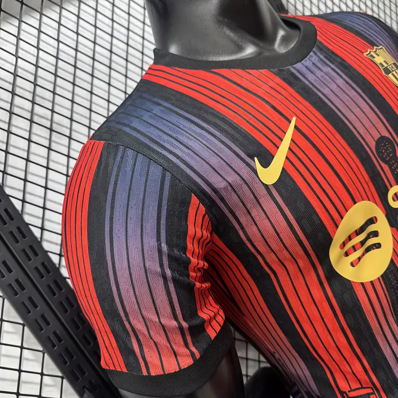 Barcelona 25/26 Barcelona Special Player Black Red Blue Gradient Stripes 8
