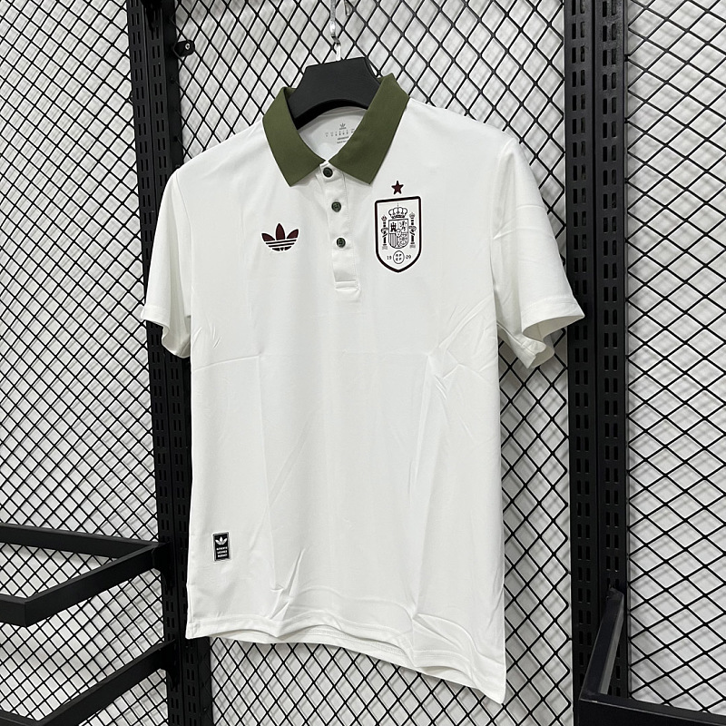 Spagna Spain White Dark Green Red Polo 9