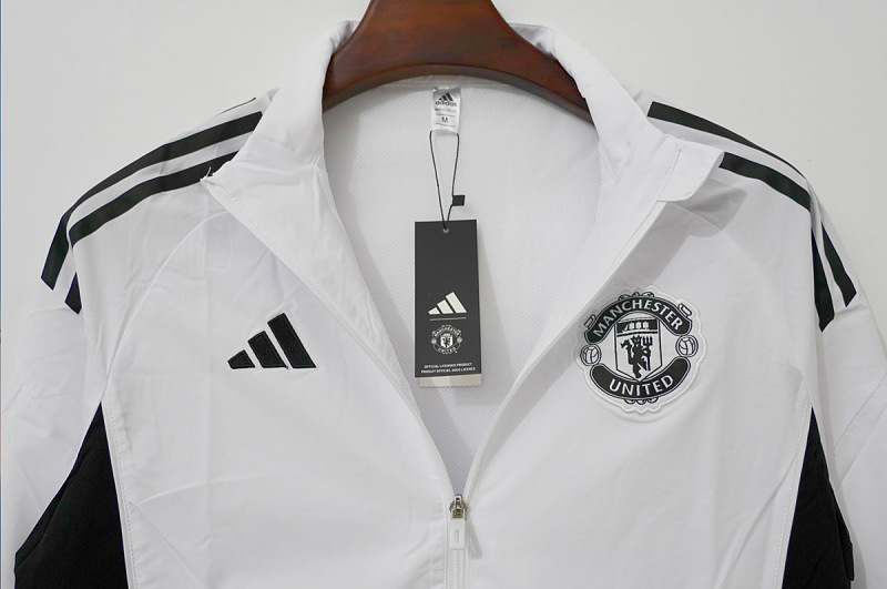 Manchester United 25/26 Manchester United White Purple Black Windbreaker 4