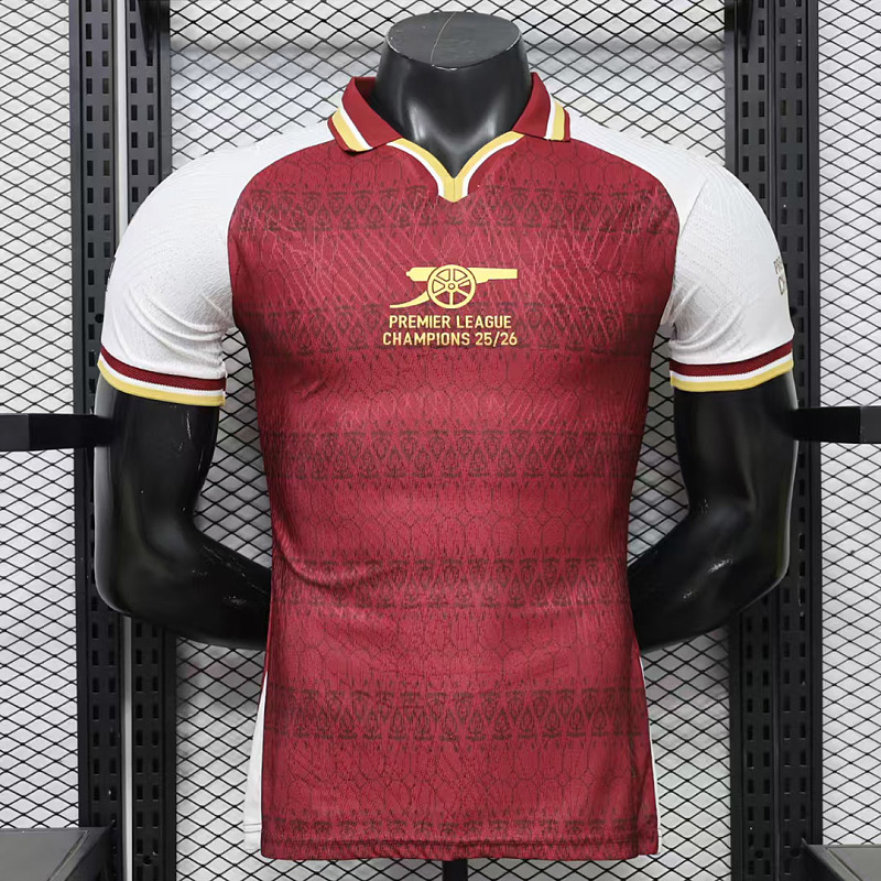 Arsenal 25/26 Arsenal Premier League Champions Maroon White Player