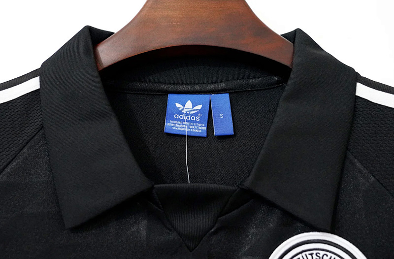 Germania 1988/1990 Germany Black Retro Polo T-Shirt 9