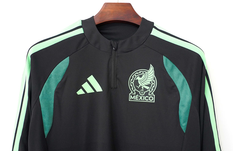 Messico Mexico Black Green Tiro Training Jersey 3