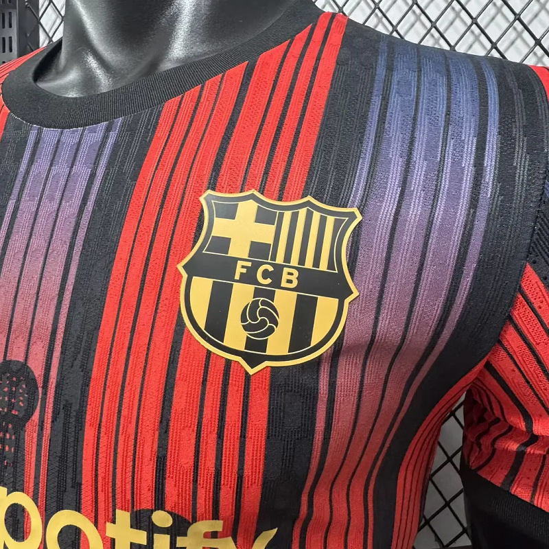 Barcelona 25/26 Barcelona Special Player Black Red Blue Gradient Stripes 5