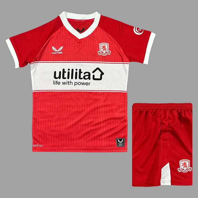 Middlesbrough Soccer 25/26 Middlesbrough Home Kids Size 16-28