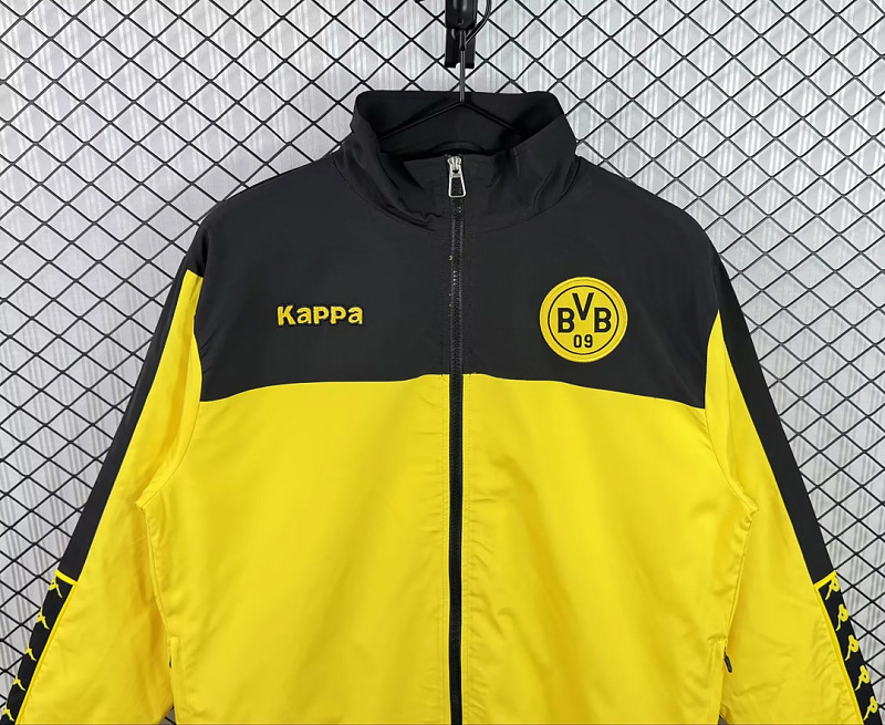 Borussia Dortmund 11/12 BVB Dortmund Yellow Retro Windbreaker 5