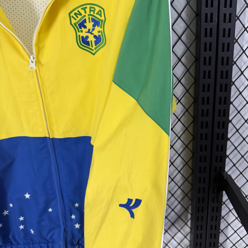 Brasile Brazil World Cup Yellow Green Blue Windbreaker 4