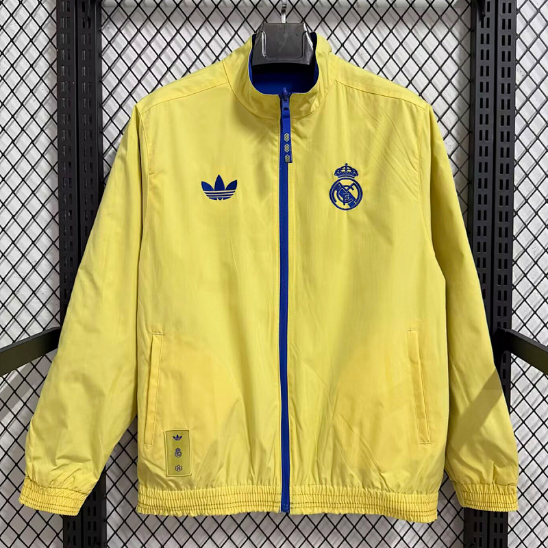 Real Madrid Real Madrid Cultural Story Reversible Yellow Blue Jacket 6