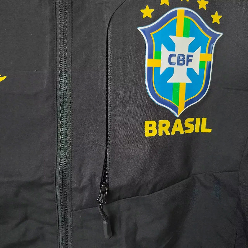 Brasile Brazil Black Windbreaker Jacket 3