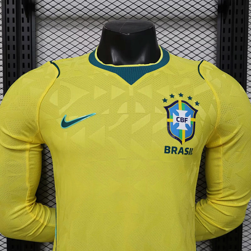 Brasile Brazil Home Player Long Sleeve 4