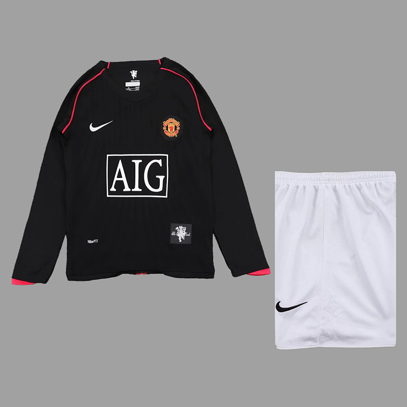 Manchester United 07/08 Manchester United Away Long Sleeve Kids Retro Size 16-28