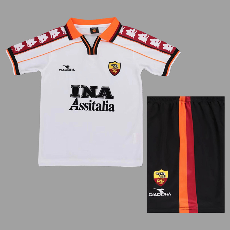 Roma 98/99 Roma Away Kids Retro Size 16-28