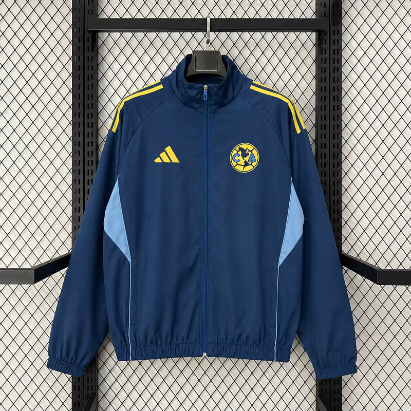 Messico 25/26 Club America Full Zipper Pre-Match Blue Jacket