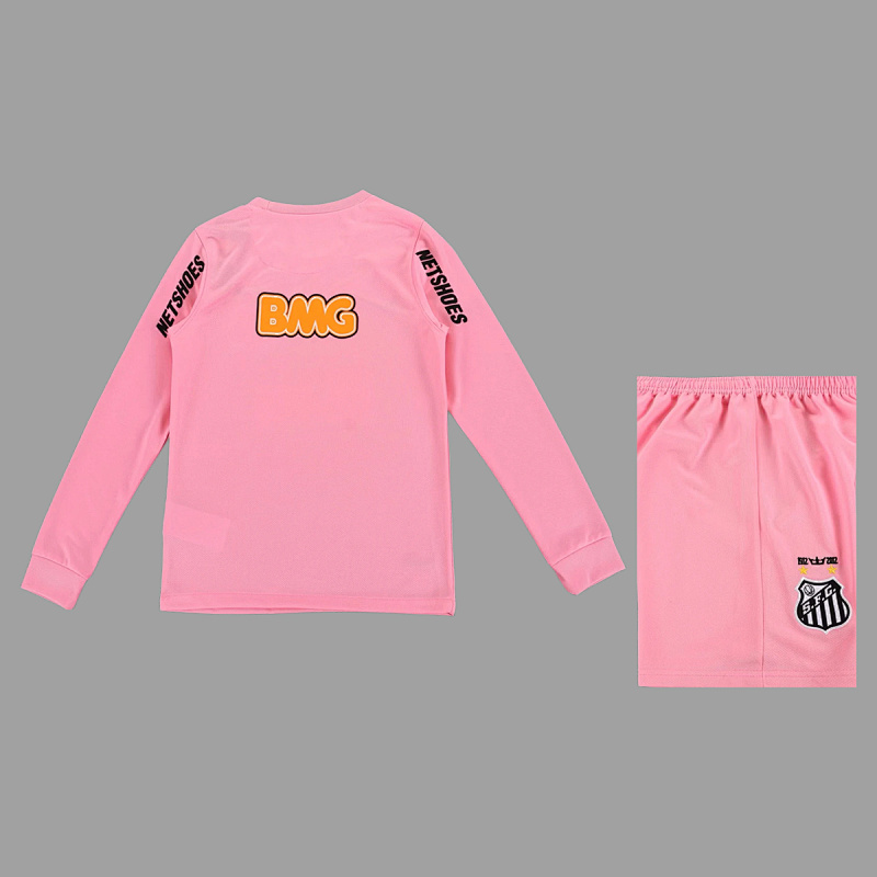 Santos Santos Pink Long Sleeve Kids Retro Size 16-28 2