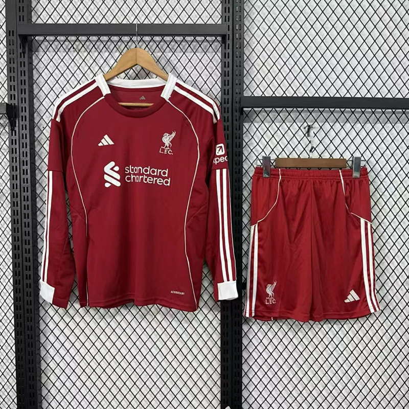 Liverpool 25/26 Liverpool Home Long Sleeve Kids Size 16-28