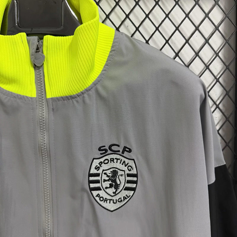 Sproting CP 25/26 Sproting CP Lisbon Gray Windbreaker 2