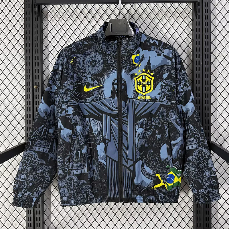Brasile Brazil Jesus Version Reversible Jacket
