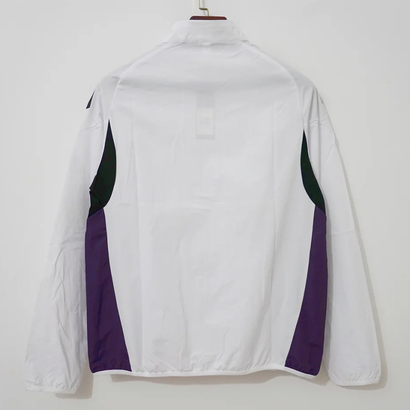 Manchester United 25/26 Manchester United White Purple Black Windbreaker 9