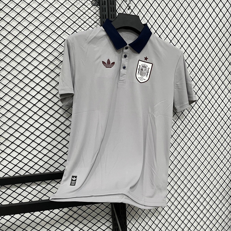 Spagna Spain Grey Navy Red Polo 9