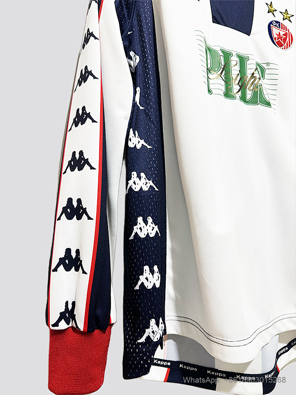 Red Star 99/01 Red Star Belgrade away long sleeve retro size S-2XL 3