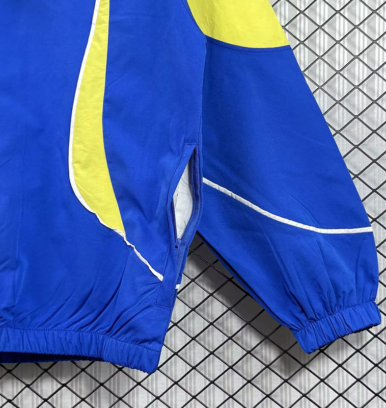 Brasile Brazil Blue Yellow Windbreaker 4