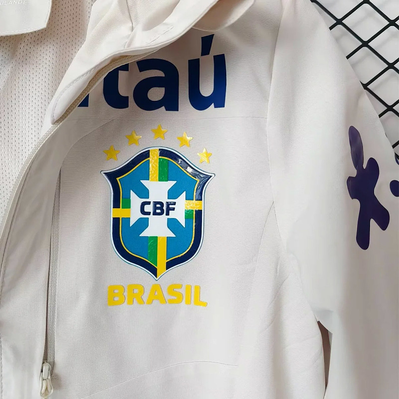 Brasile Brazil Beige Windbreaker Jacket 3