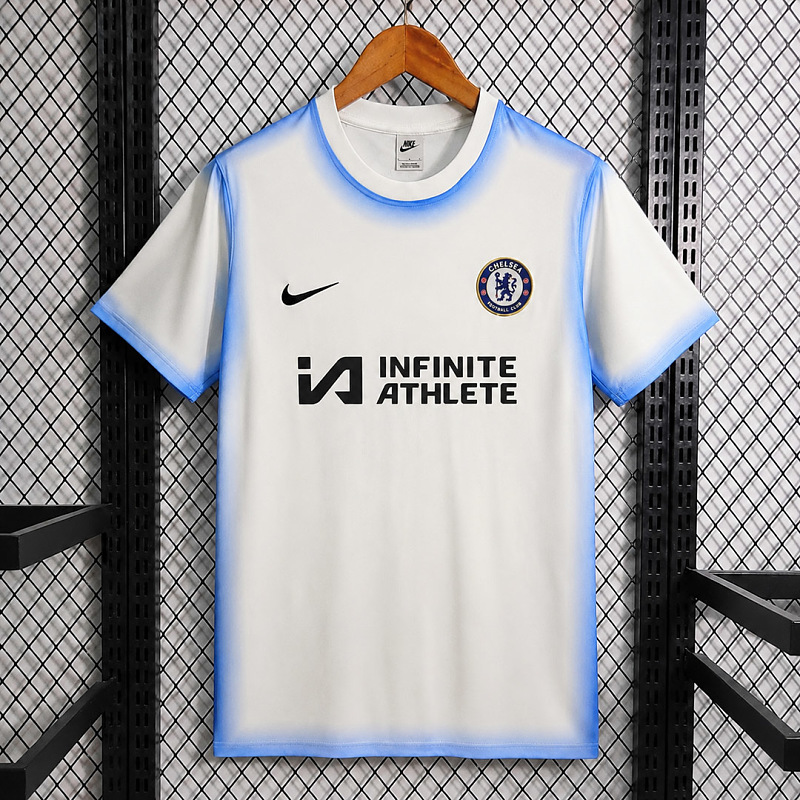 Chelsea 26/27 Chelsea Retro Inspired White Short Sleeve Sweatshirt