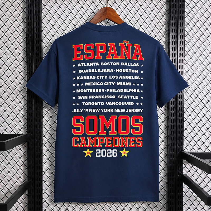 Spagna Spain Somos Campeones Cotton Blue T-Shirt 2