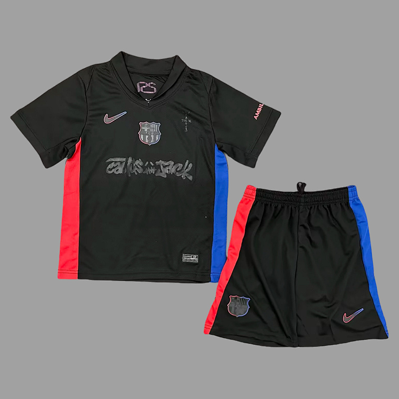 Barcelona 24/25 Barcelona Away Travis Scott Edition Kids Size 16-28