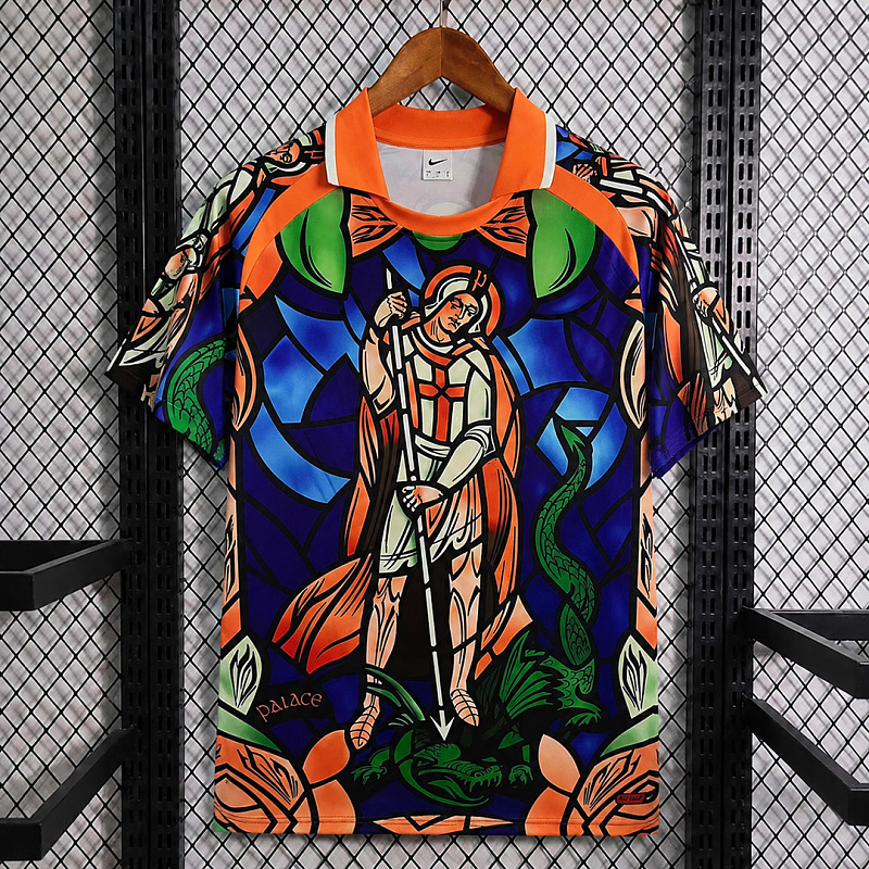 Inghilterra England x Palace Skateboards St. George Dragon Stained-glass Orange