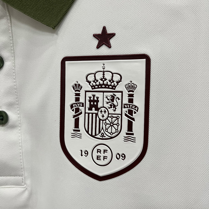 Spagna Spain White Dark Green Red Polo 5