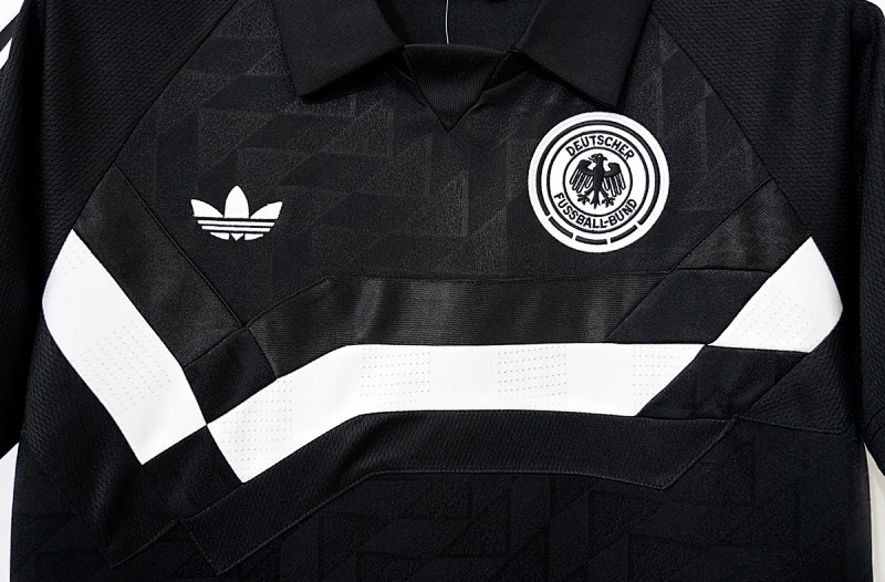 Germania 1988/1990 Germany Black Retro Polo T-Shirt 8