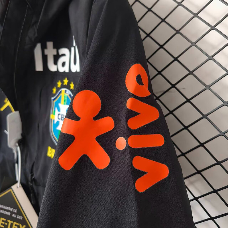 Brasile Brazil Black Windbreaker Jacket 4