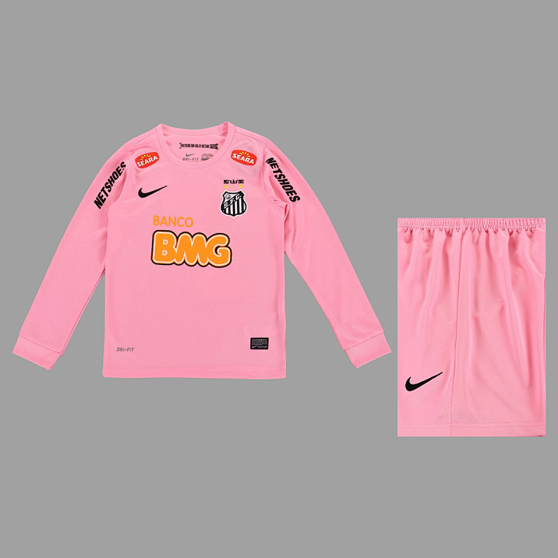 Santos Santos Pink Long Sleeve Kids Retro Size 16-28