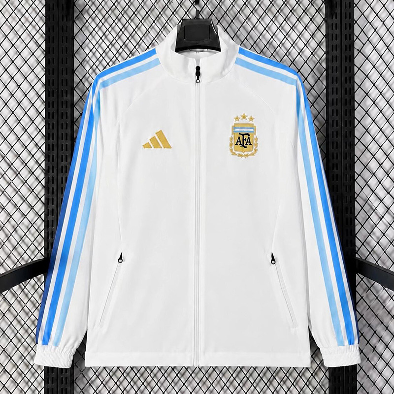 Argentina Argentina White Blue Anthem Windbreaker