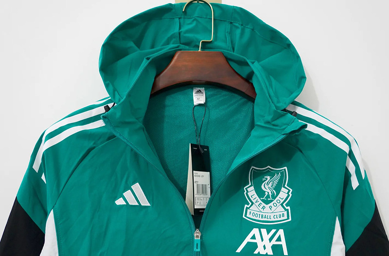 Liverpool 25/26 Liverpool Green Black Windbreaker 6