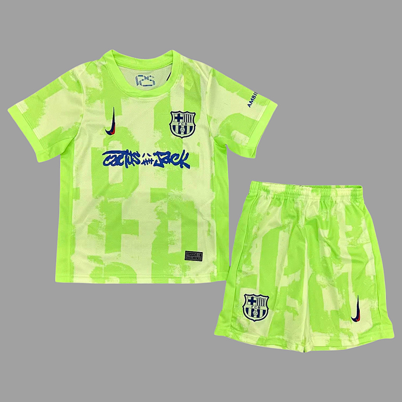Barcelona 24/25 Barcelona Third Travis Scott Edition Kids Size 16-28