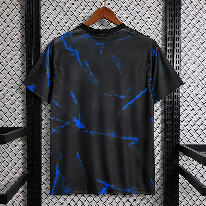 Manchester City 26/27 Manchester City Retro Inspired Black Blue Short Sleeve Sweatshirt 4