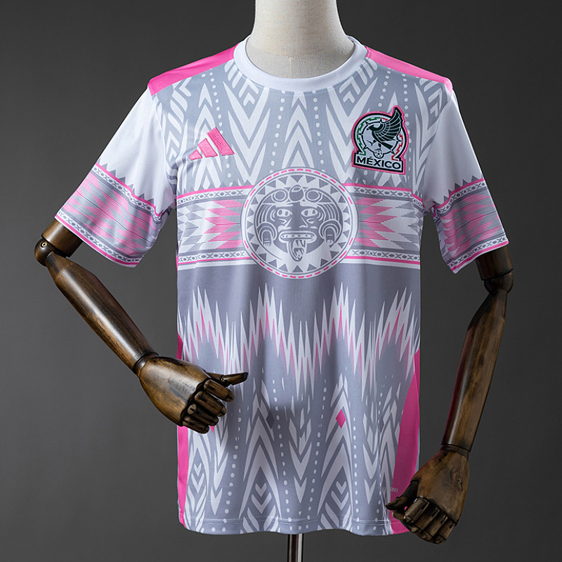 Messico Mexico Special Version White Grey Pink Jersey