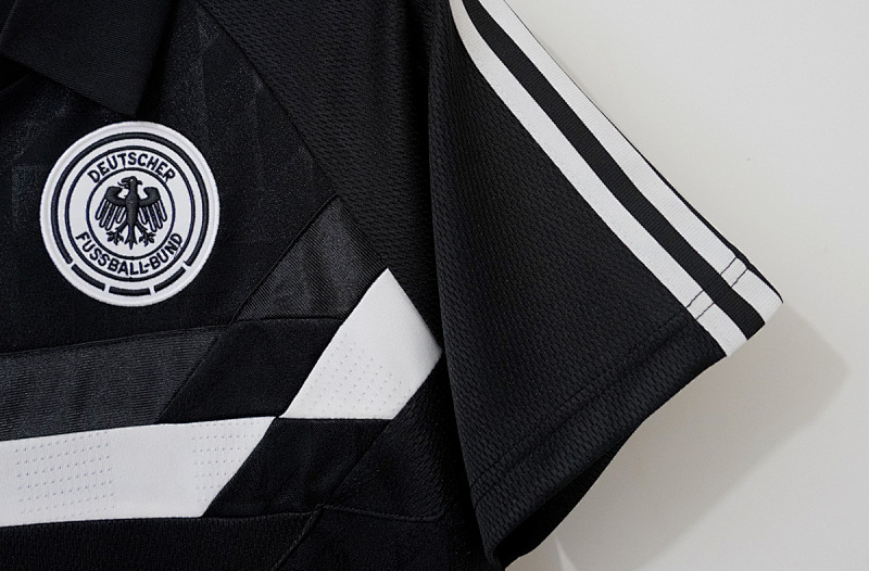 Germania 1988/1990 Germany Black Retro Polo T-Shirt 5