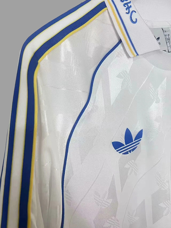 Leeds United 24/25 Leeds United White Long Sleeve Retro 3
