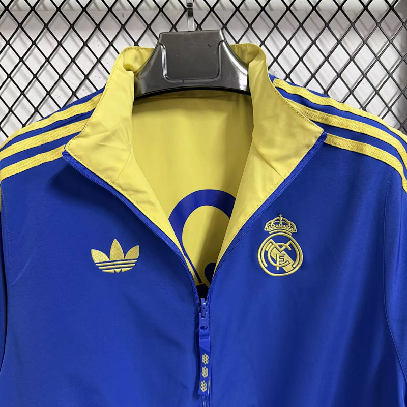 Real Madrid Real Madrid Cultural Story Reversible Yellow Blue Jacket 7
