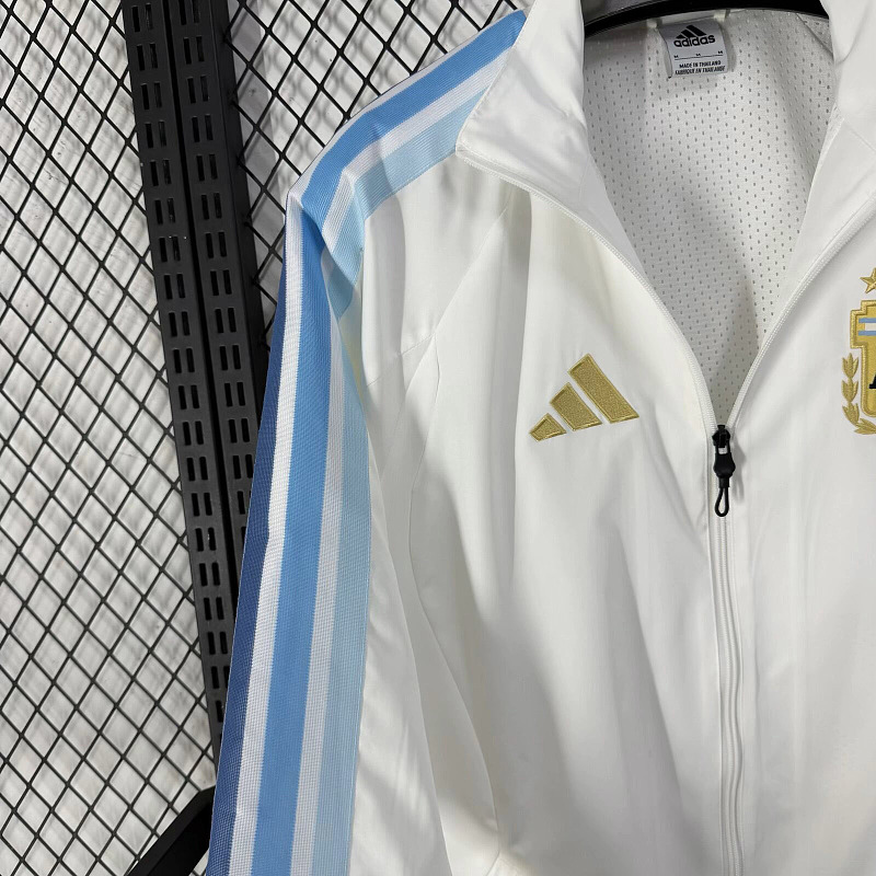 Argentina Argentina White Blue Anthem Windbreaker 3
