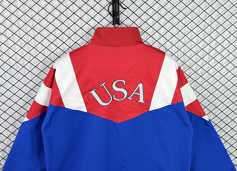 USA USA Blue Red Windbreaker 4