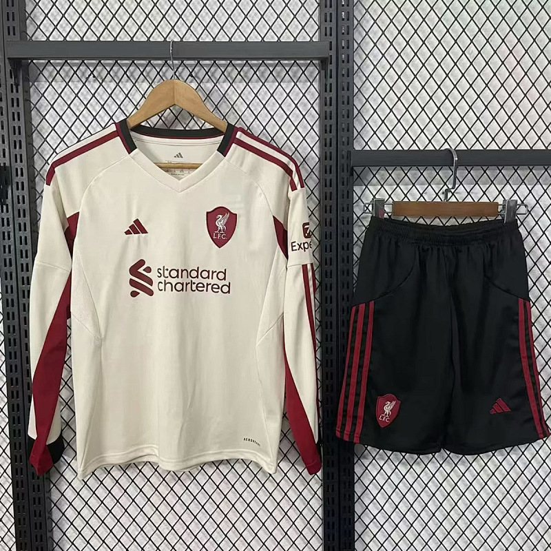 Liverpool 25/26 Liverpool Away Long Sleeve Kids Size 16-28